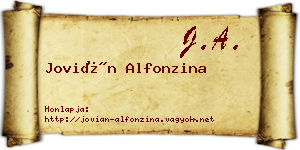 Jovián Alfonzina névjegykártya